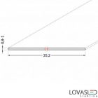 "H" becsúsztatható fedél  - Opál - 2 méter