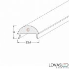 "C" íves lencse bepattintható fedél - 2 méter