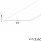 "G" becsúsztatható fedél - Víztiszta - 2 méter