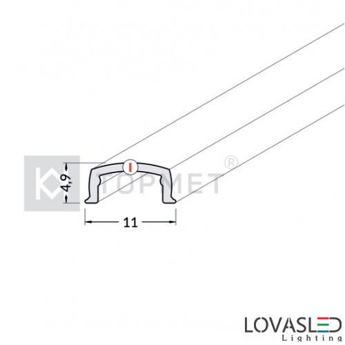 "I" bepattintható fedél  - Opál - 2 méter