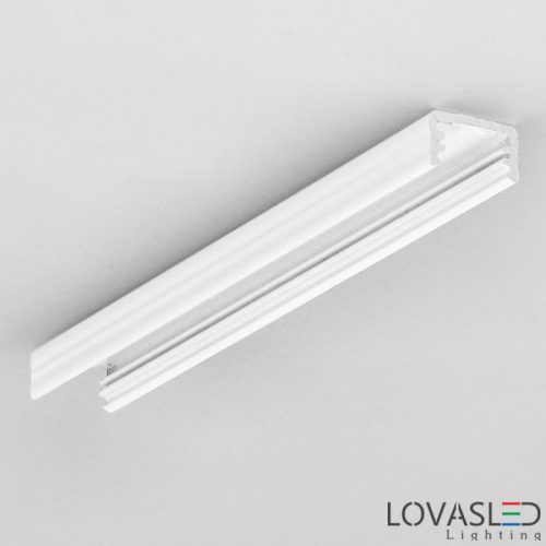 SLIM8 alu LED profil - Fehér porfestett - 2 méter