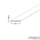 "A" becsúsztatható fedél - Víztiszta - 2 méter