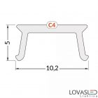 "C4" bepattintható opál fedél - Opál - 2 méter