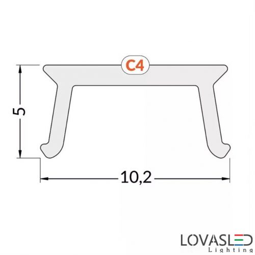 "C4" bepattintható opál fedél - Opál - 2 méter