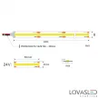 LovasLED COB LED szalag 24V 15W 6500K CRI>90 480LED/m