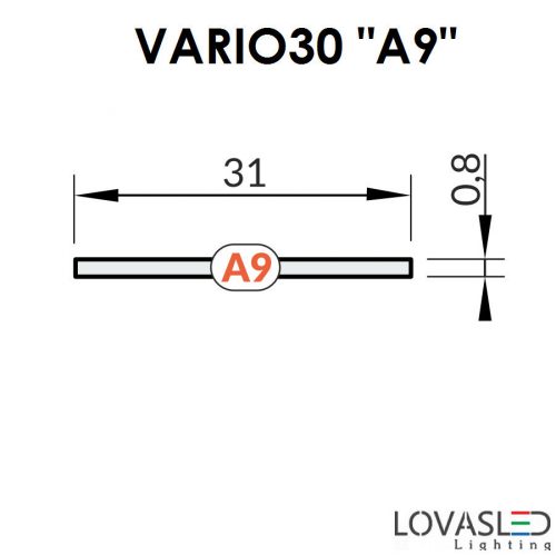 "A9" becsúsztatható fedél - Opál - 2 méter